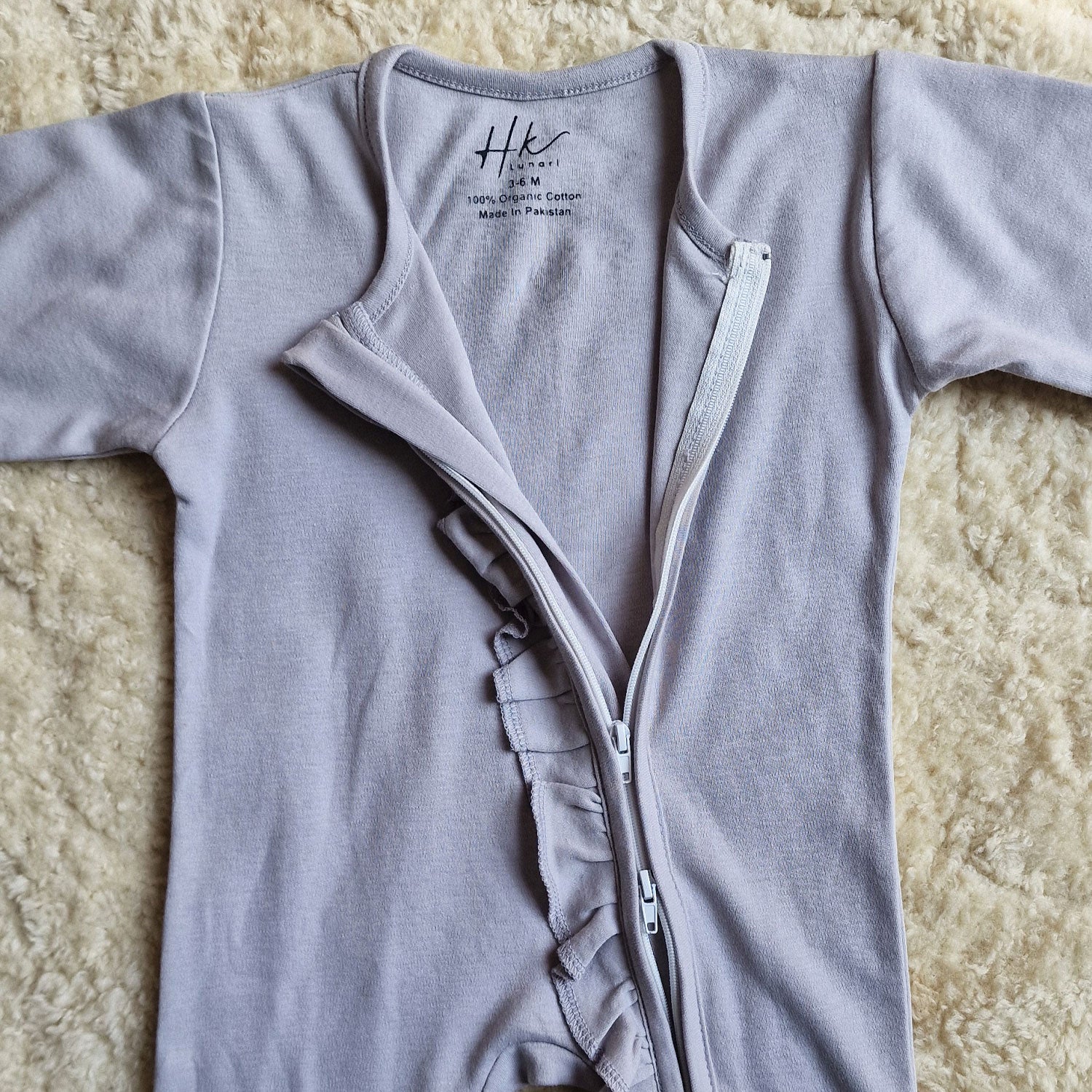 Soft Cotton Baby Romper — Gray