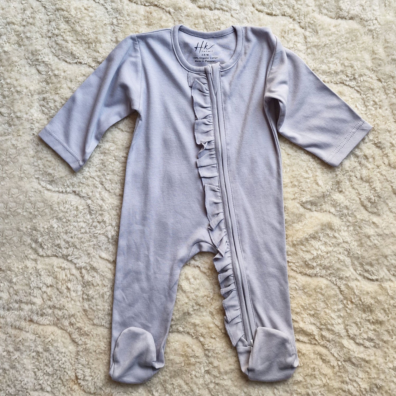 Soft Cotton Baby Romper — Gray