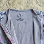 Pack of 2 Baby Cotton Rompers – power print & gray Sleepsuits