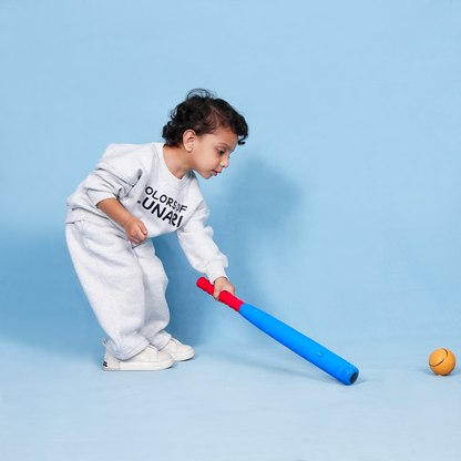 Gray Unisex Fleece Sweatshirt & Trouser Set