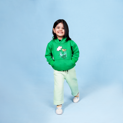 Own The Heart Green Hoodie Fleece Set
