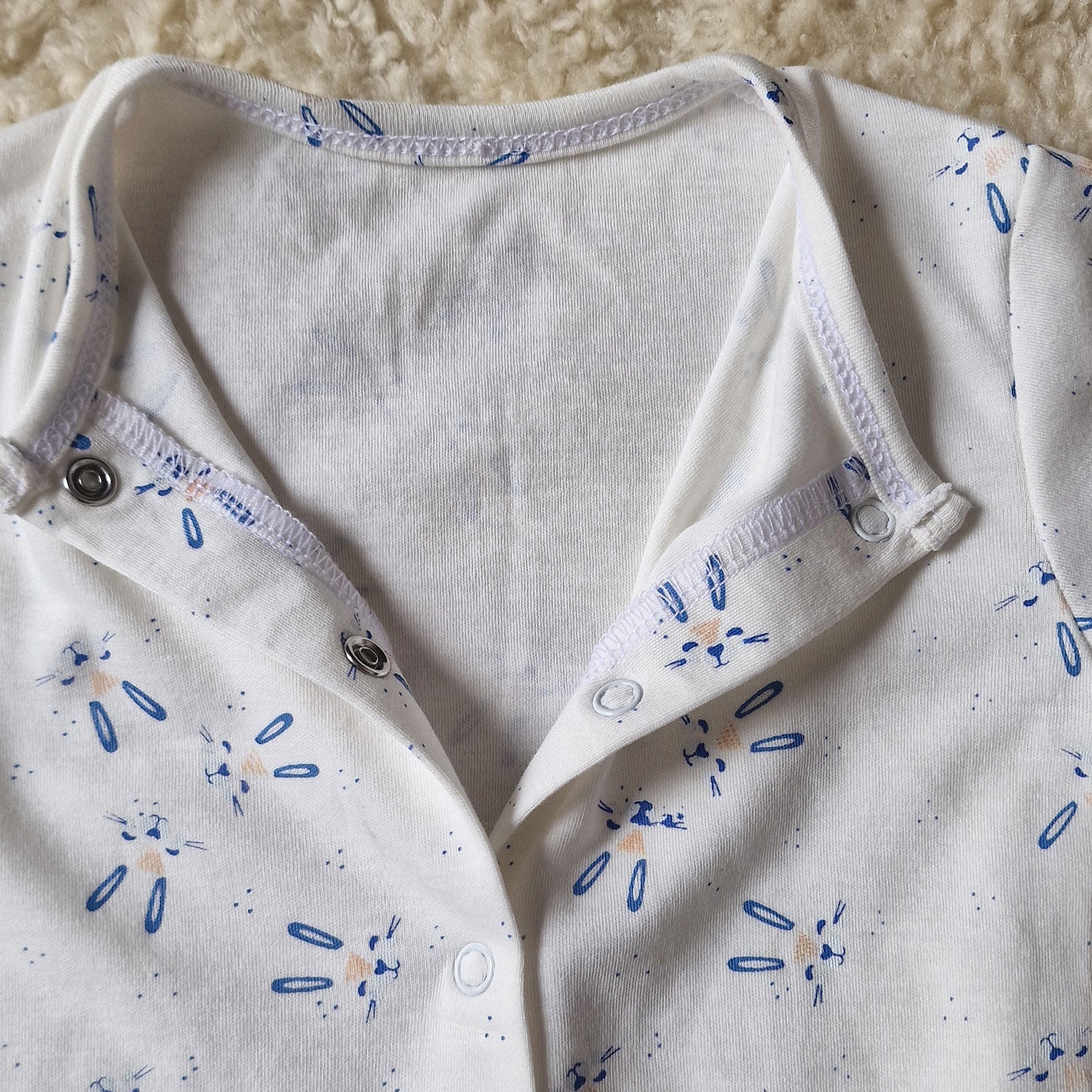 Soft Cotton Half Romper for Babies — Bunny Print