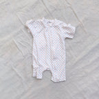 Heart Cotton Zip Half Romper