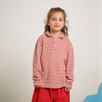 Burgundy Striped Co-Ord Set – Polo Shirt & Wide-Leg Trouser