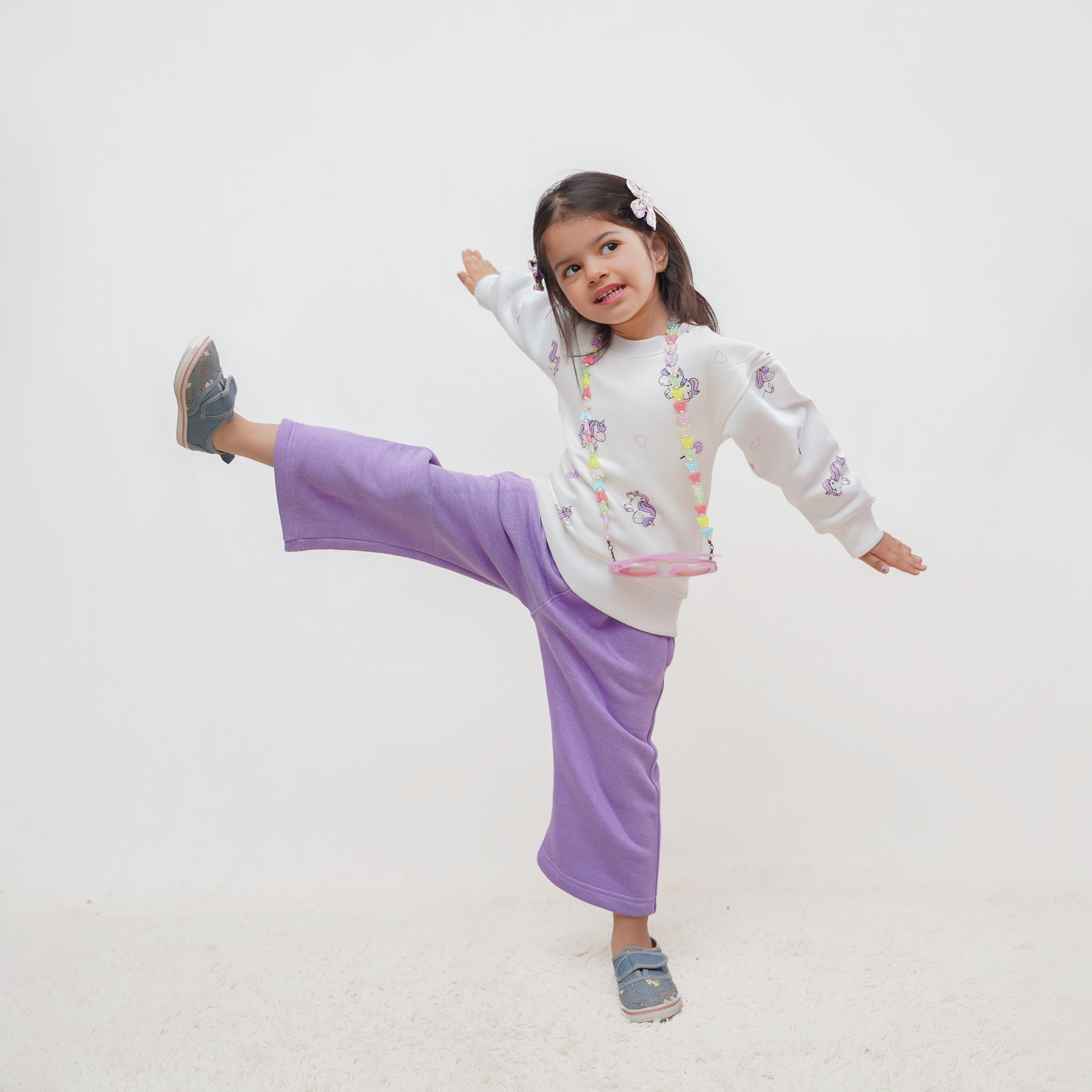 Girl Unicorn Sweatshirt & Trouser Set