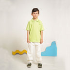 Neon Green Cotton Polo Shirt