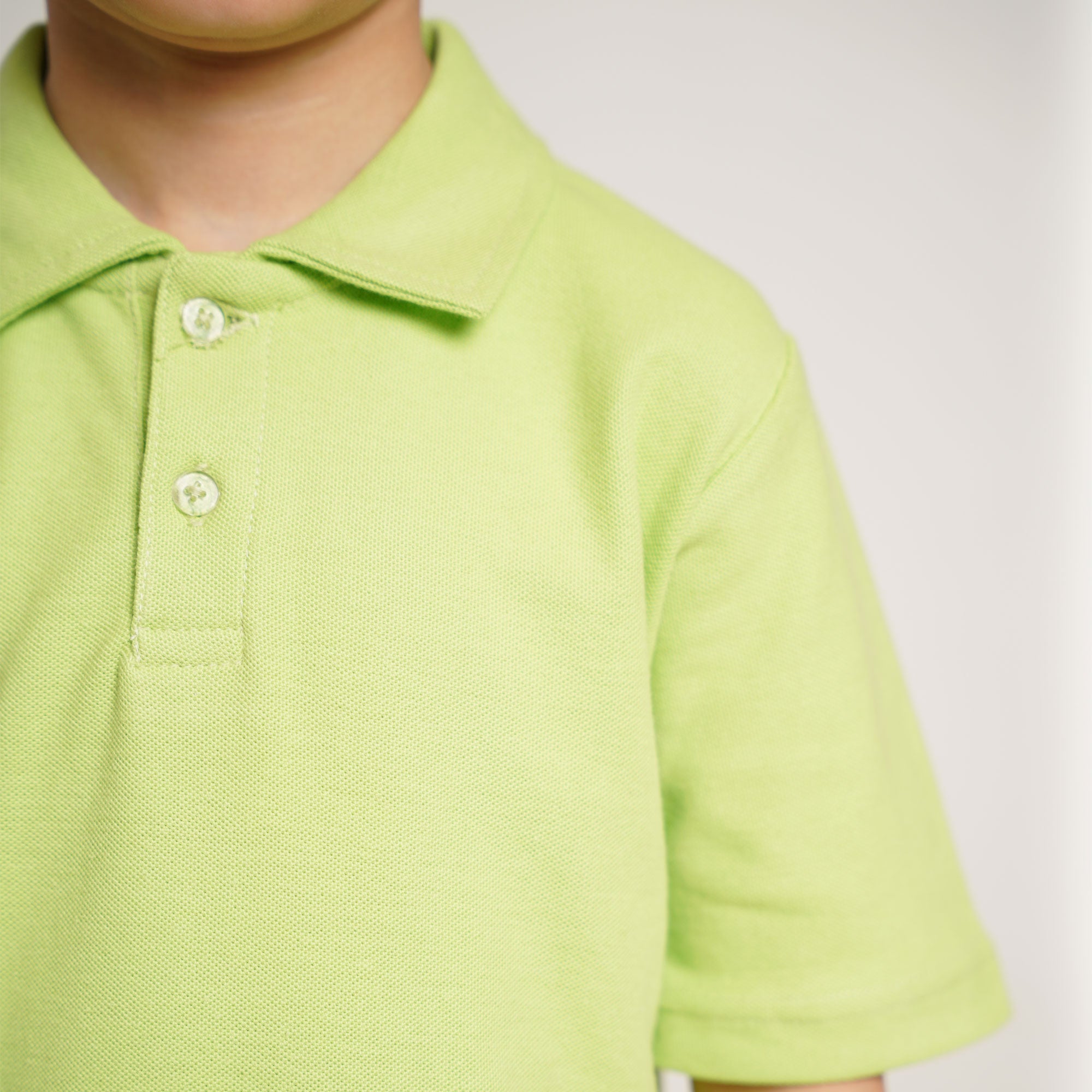 Neon Green Cotton Polo Shirt