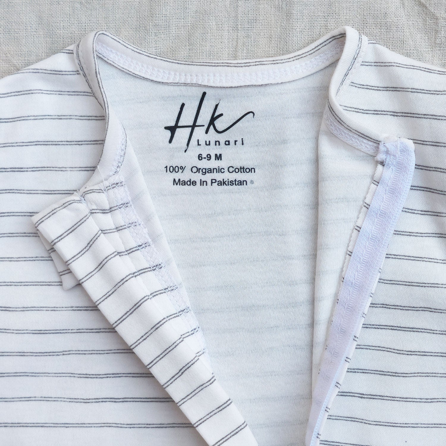 Classic Stripe Cotton Zip Half Romper