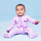 Soft Cotton Baby Romper — Purple