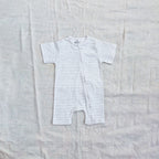 Classic Stripe Cotton Zip Half Romper