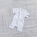 Classic Stripe Cotton Zip Half Romper