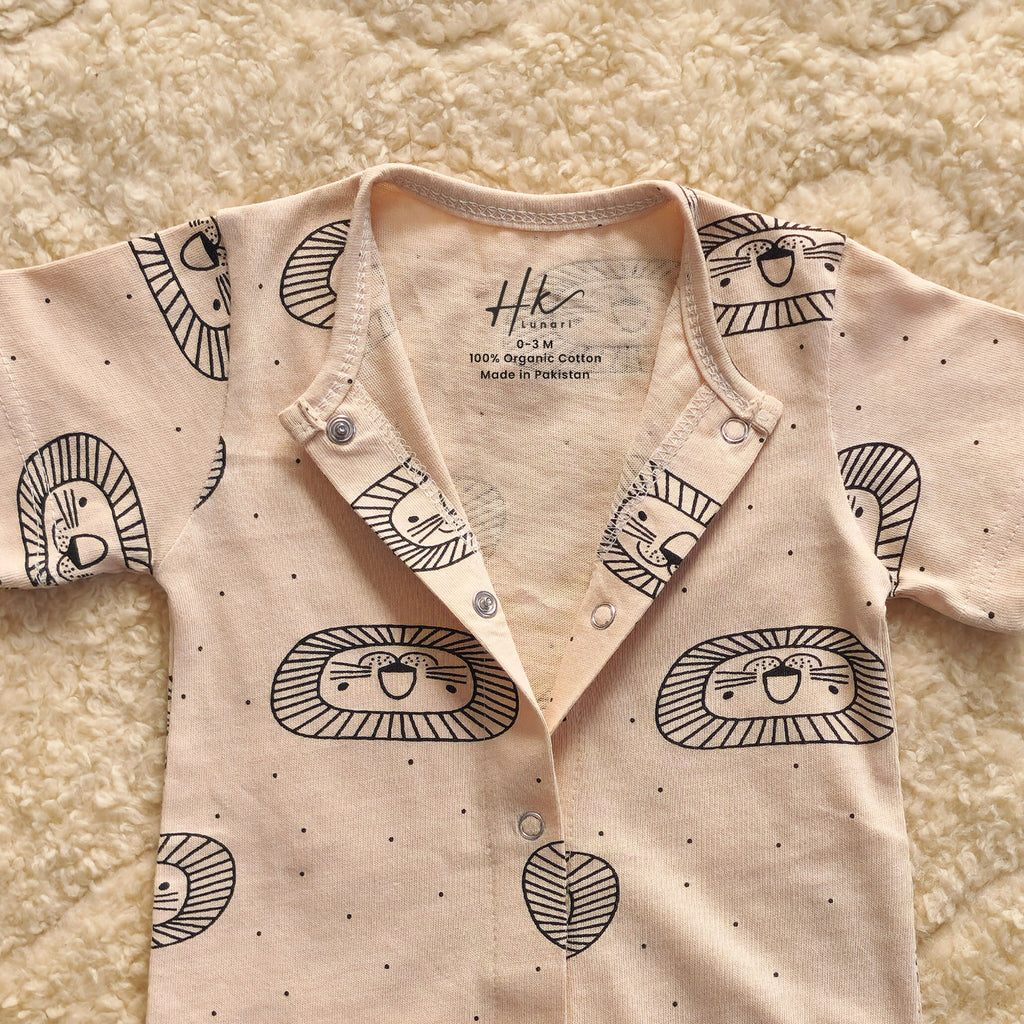 Little Lion Half Romper - Cotton
