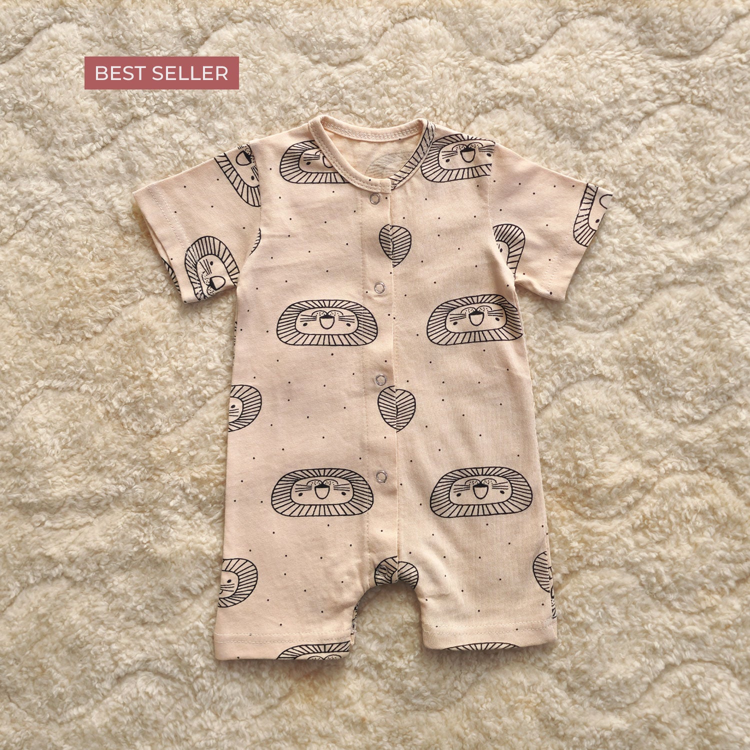 Little Lion Half Romper - Cotton