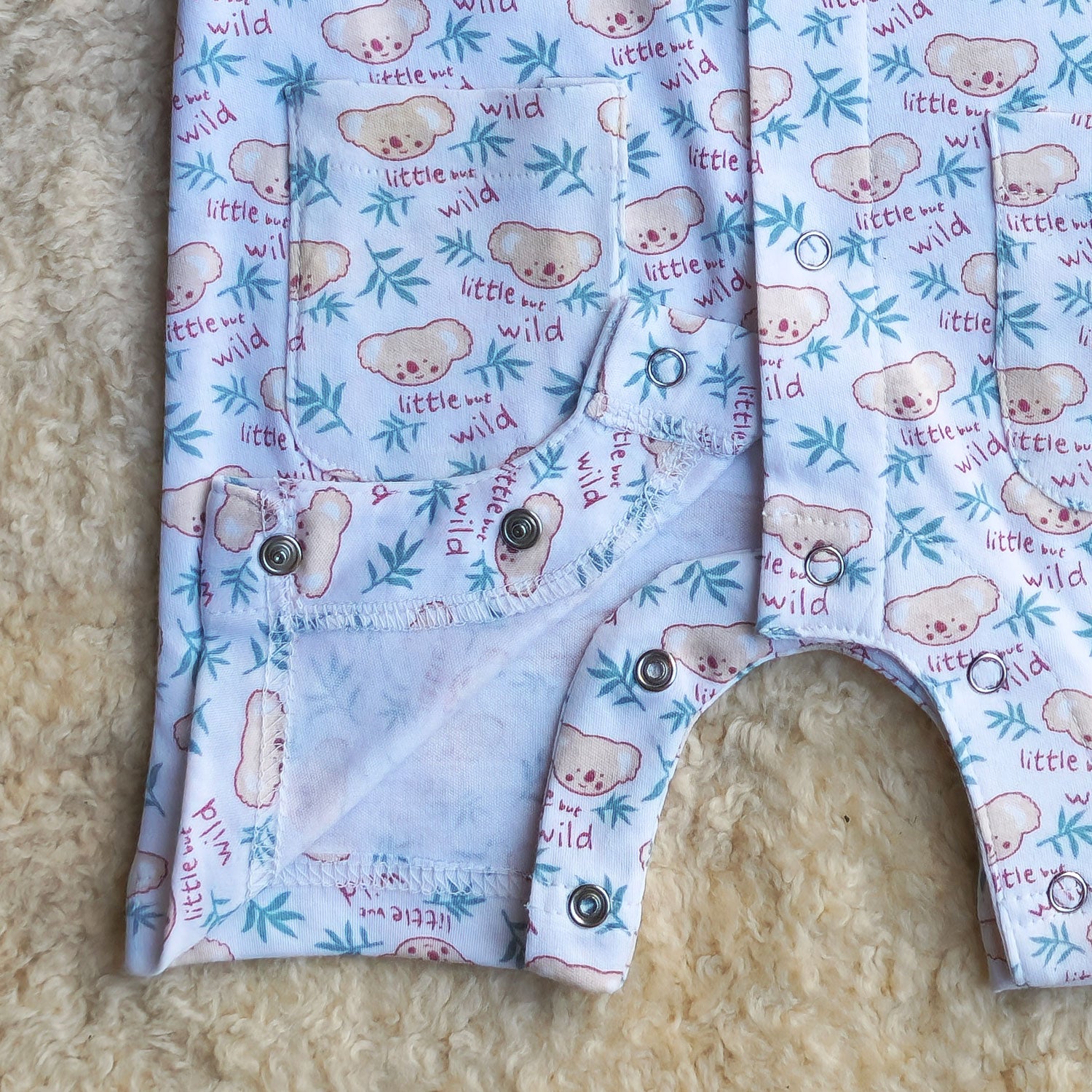 little Wild Sleeveless Romper - Cotton