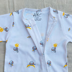Lunar Mouse Cotton Zip Half Romper
