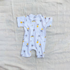 Lunar Mouse Cotton Zip Half Romper