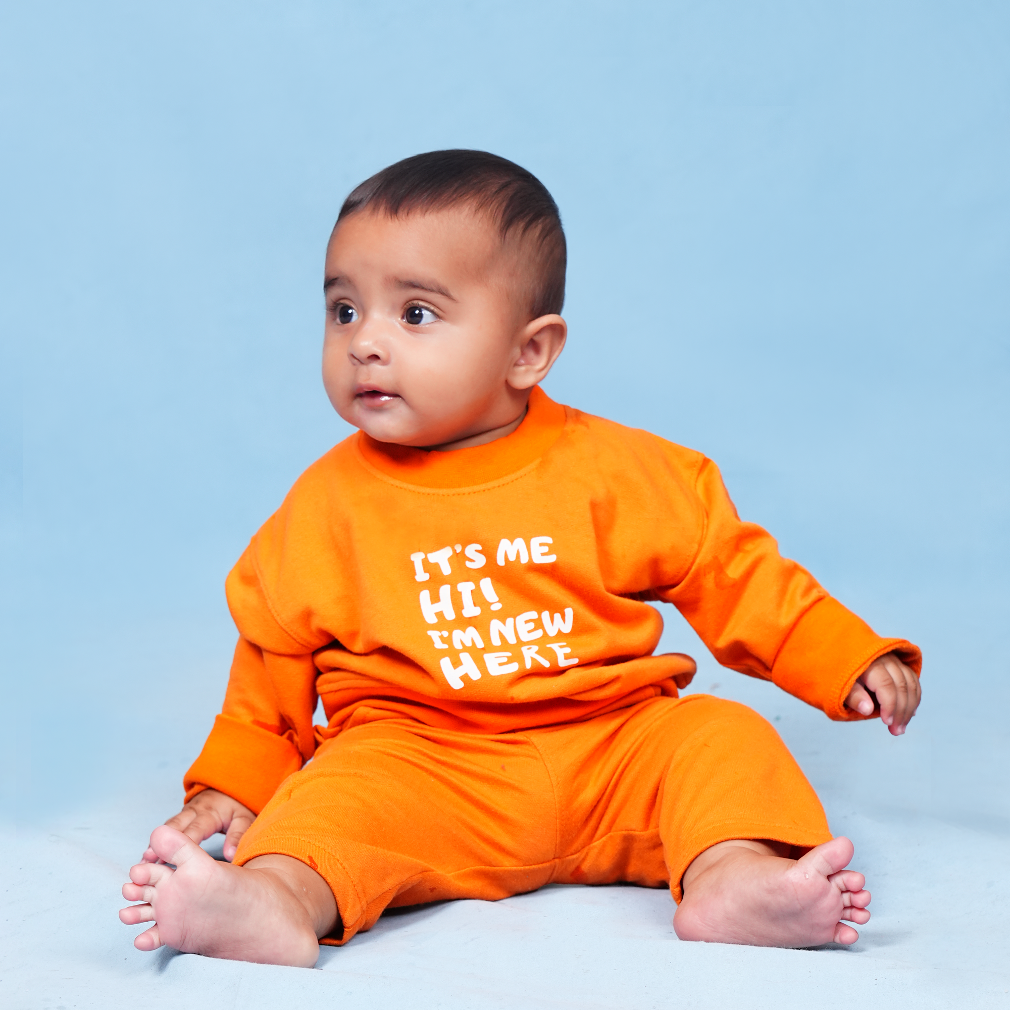 Orange Terry Baby Set – Sweatshirt & Trouser