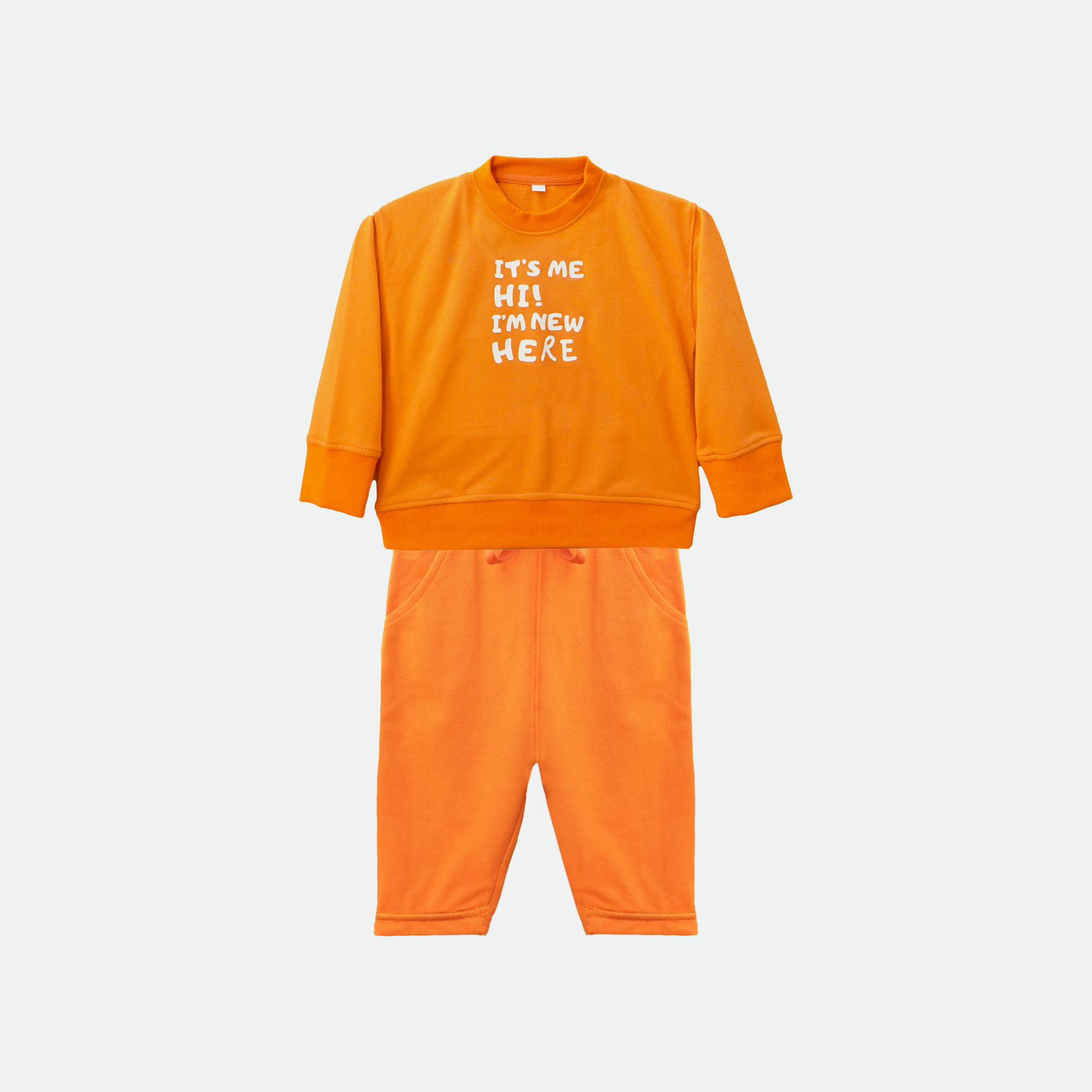 Orange Terry Baby Set – Sweatshirt & Trouser