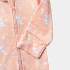Soft Cotton Baby Romper — Soft Peach Forest