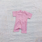 Berry Dots Cotton Zip Half Romper