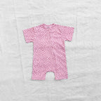 Berry Dots Cotton Zip Half Romper