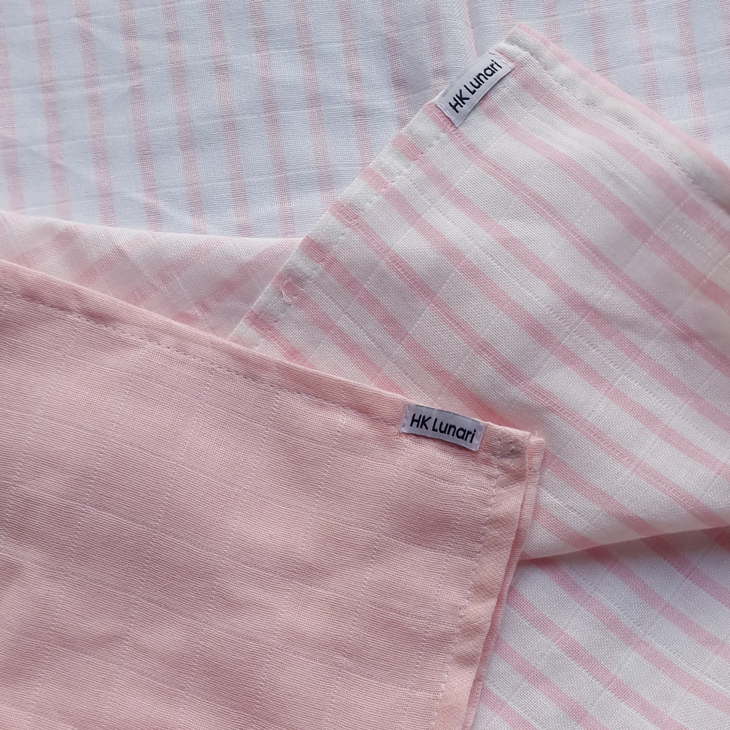 Muslin Swaddle Sheets – Pink & Pink Stripes