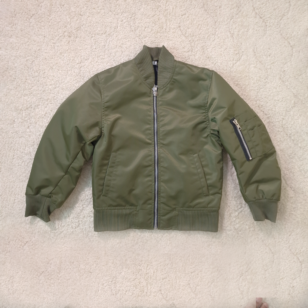 Gray Kids Bomber Jacket