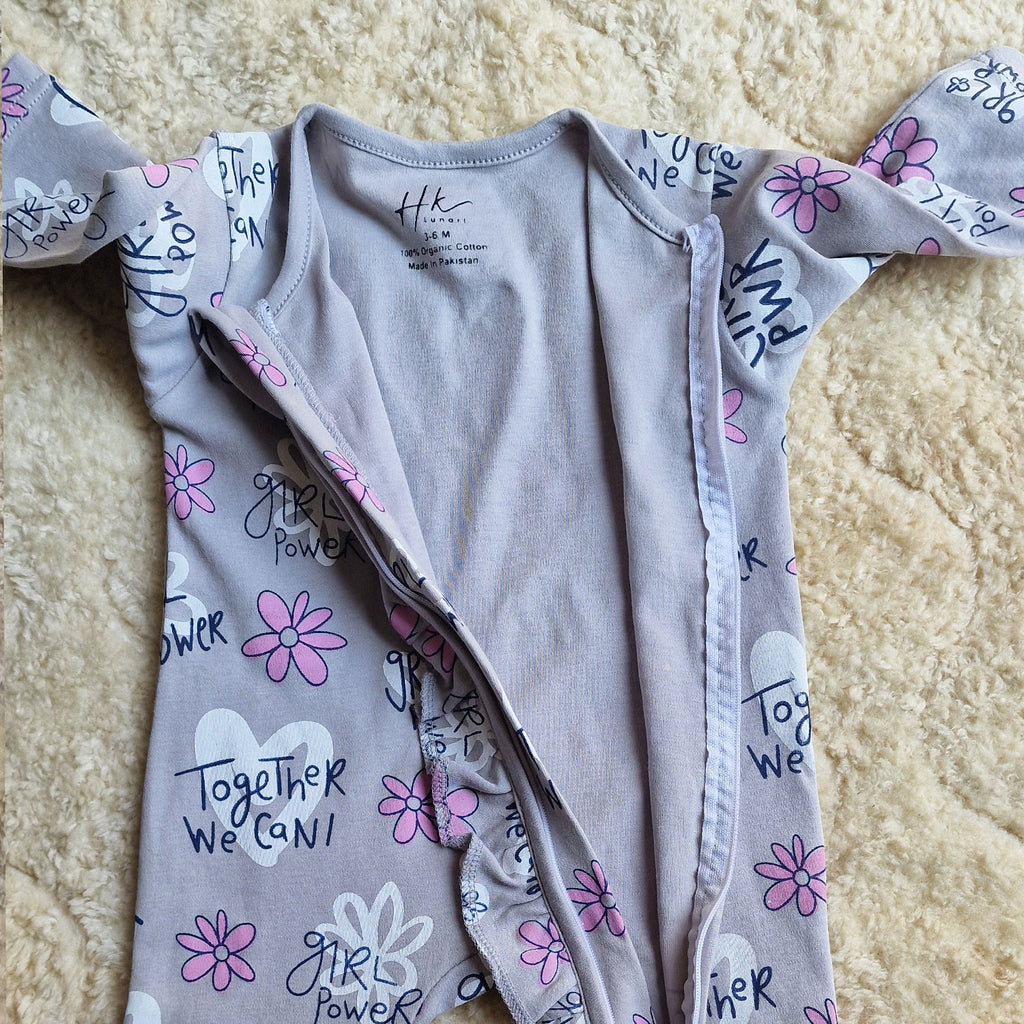 Soft Cotton Baby Romper — power girl print