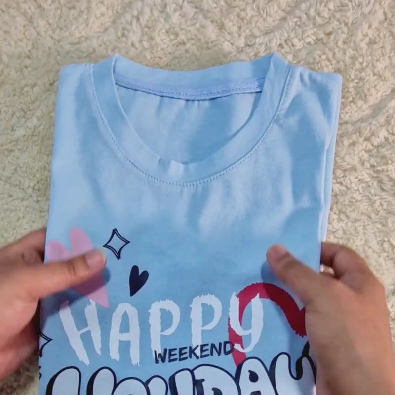 Happy Holidays Girls Summer Co-Ord