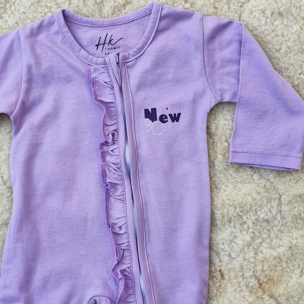 Soft Cotton Baby Romper — Purple