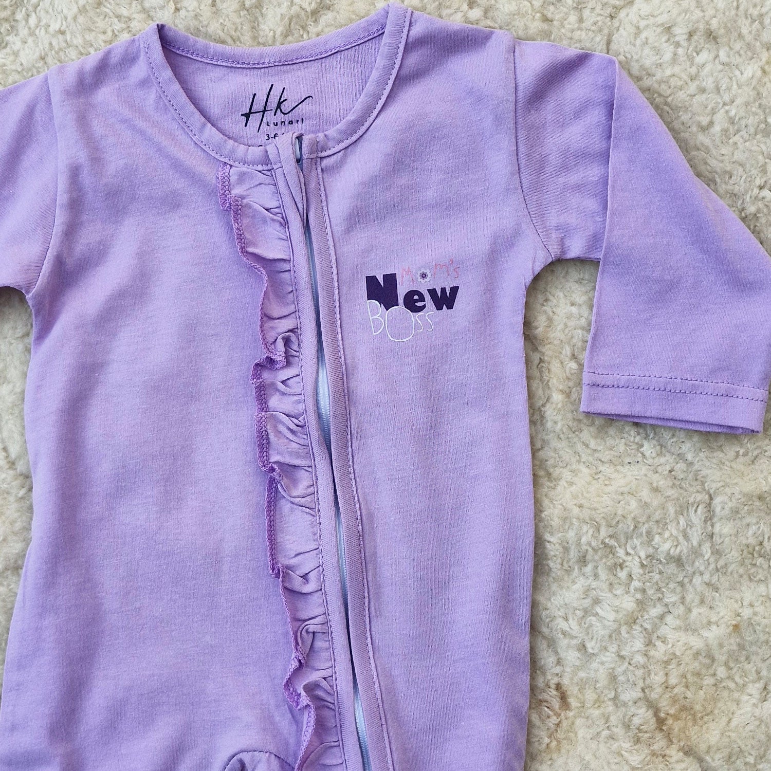 Soft Cotton Baby Romper — Purple