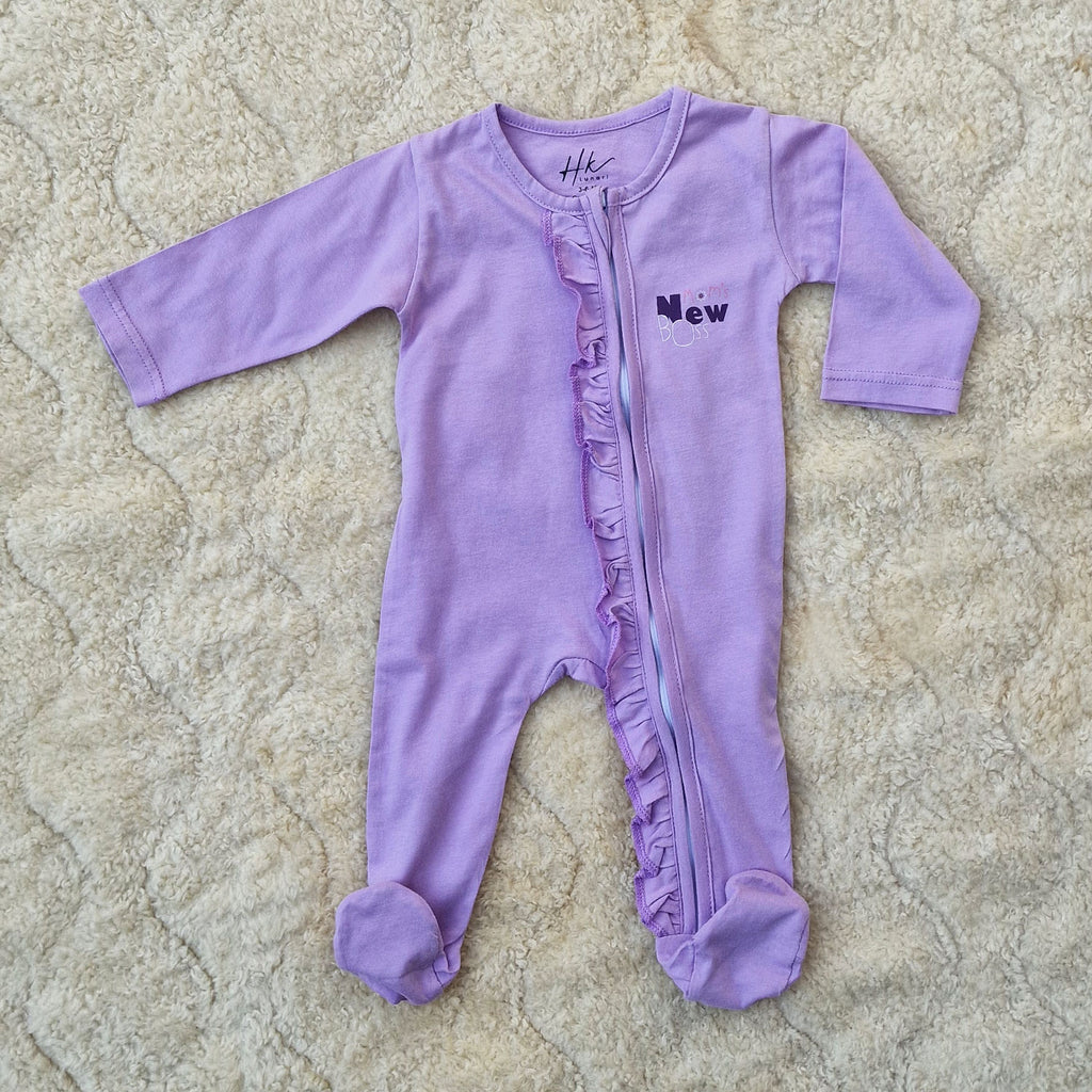 Soft Cotton Baby Romper — Purple