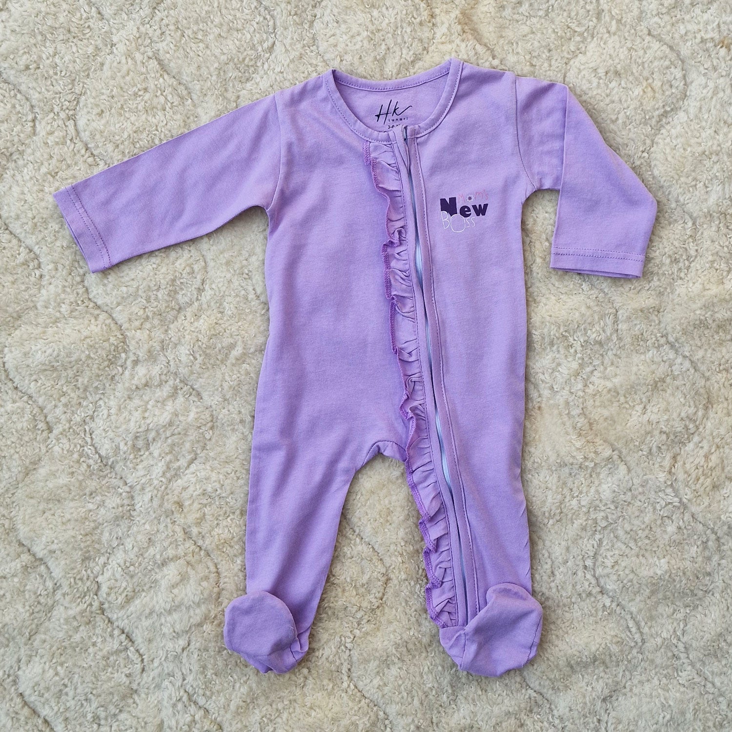 Soft Cotton Baby Romper — Purple