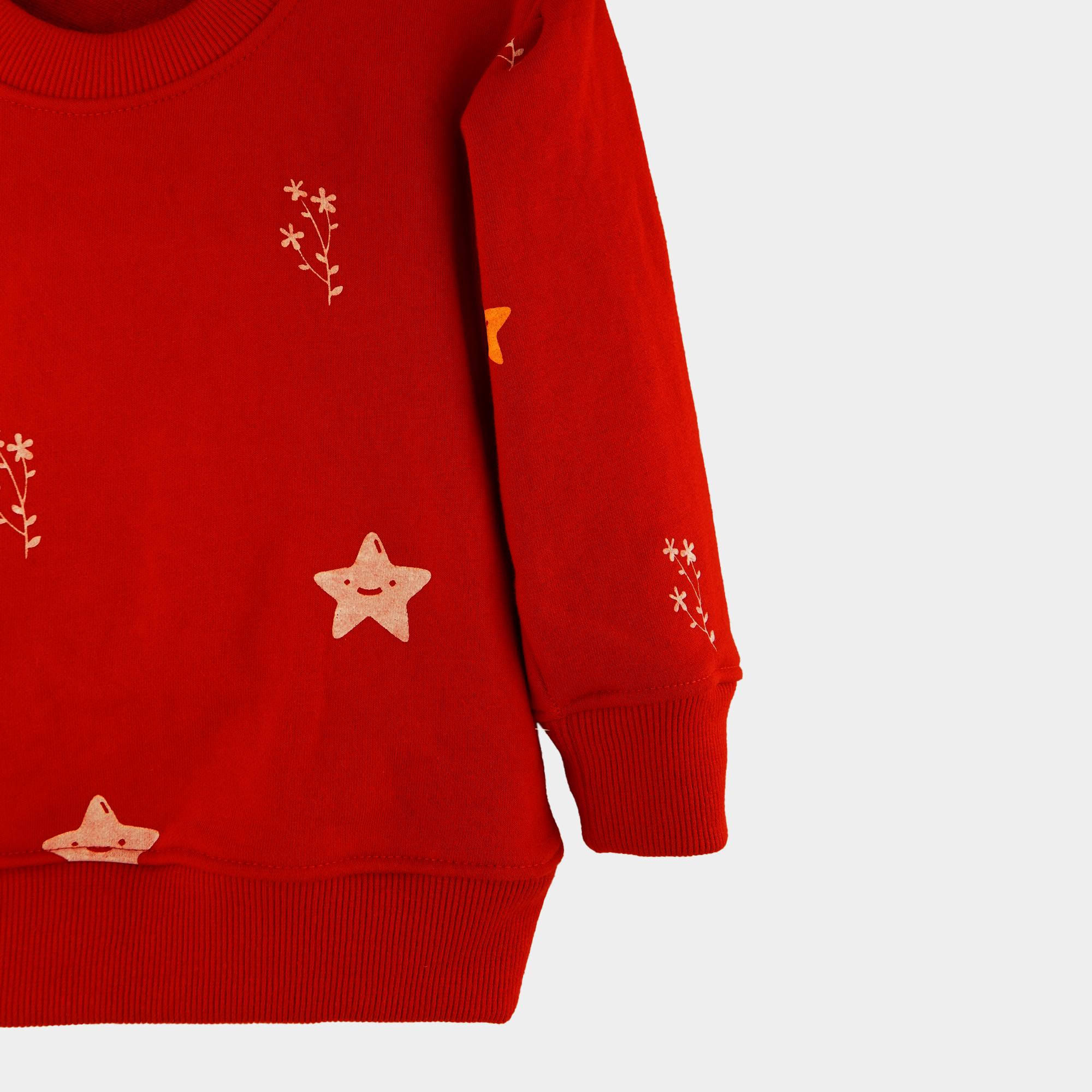 Red Terry Sweatshirt & Trouser Set – Kids