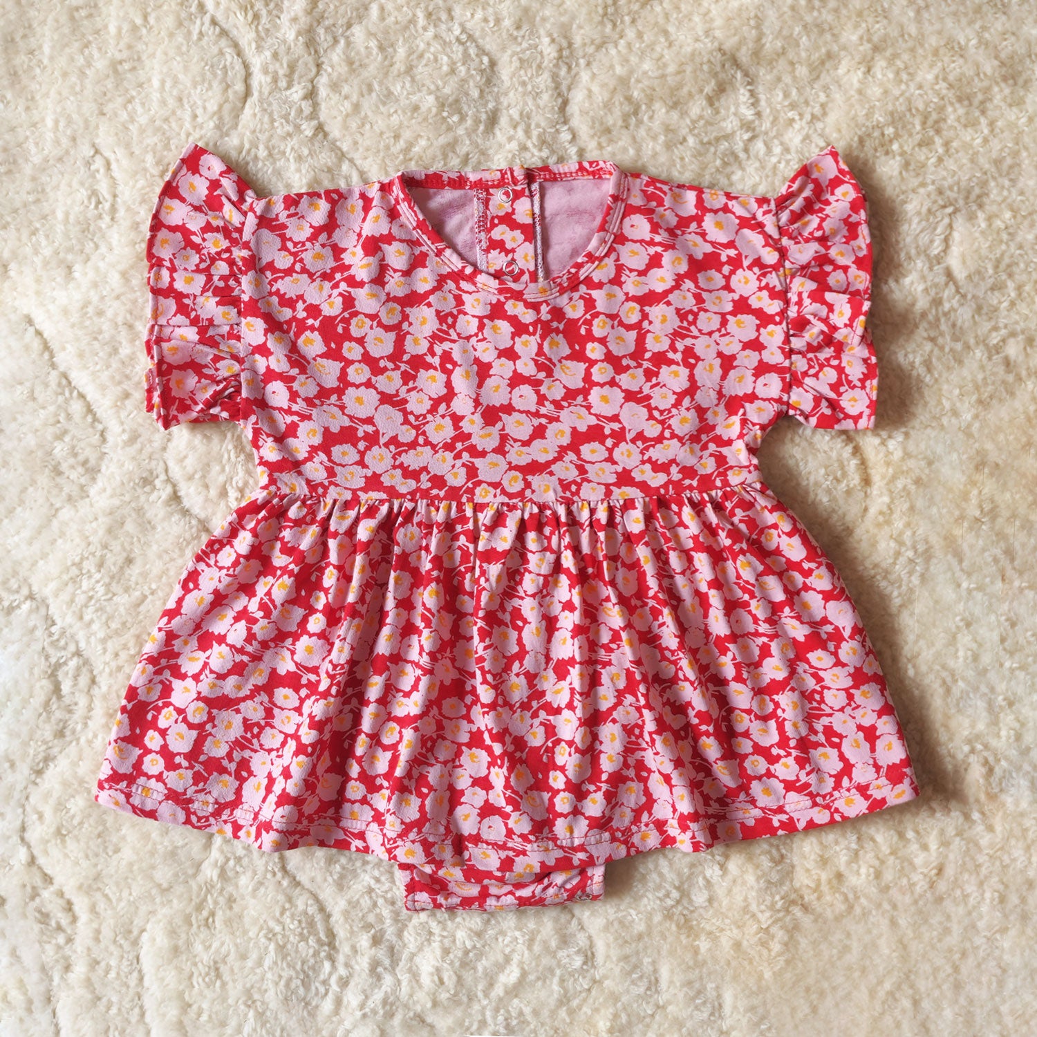 Blossom Flutter Sleeve Romper Dress