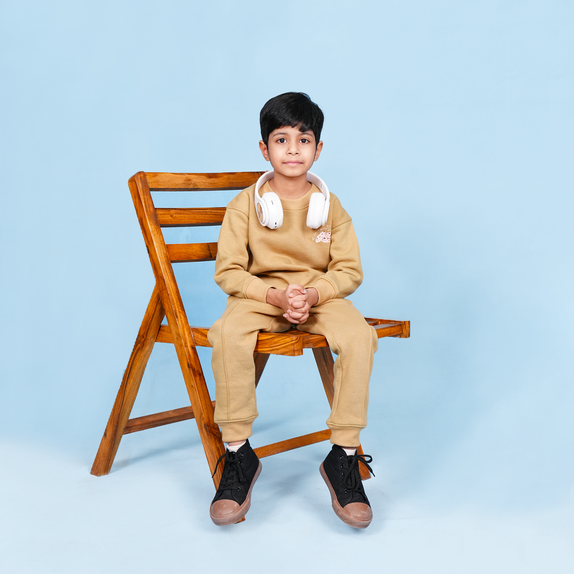 Classic Mocha Fleece Sweatshirt & Jogger Set