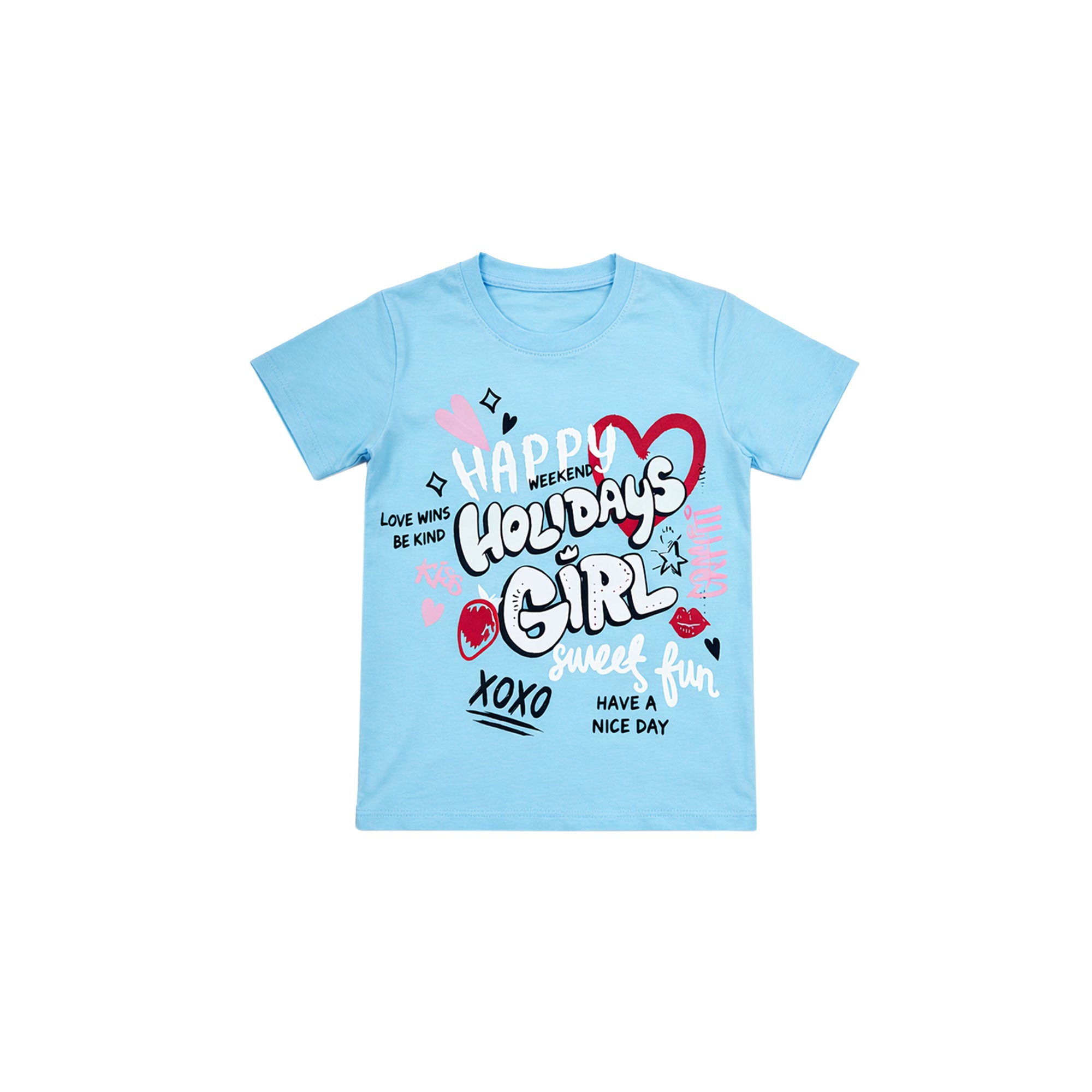 Happy Holidays Girl Graphic T-Shirt