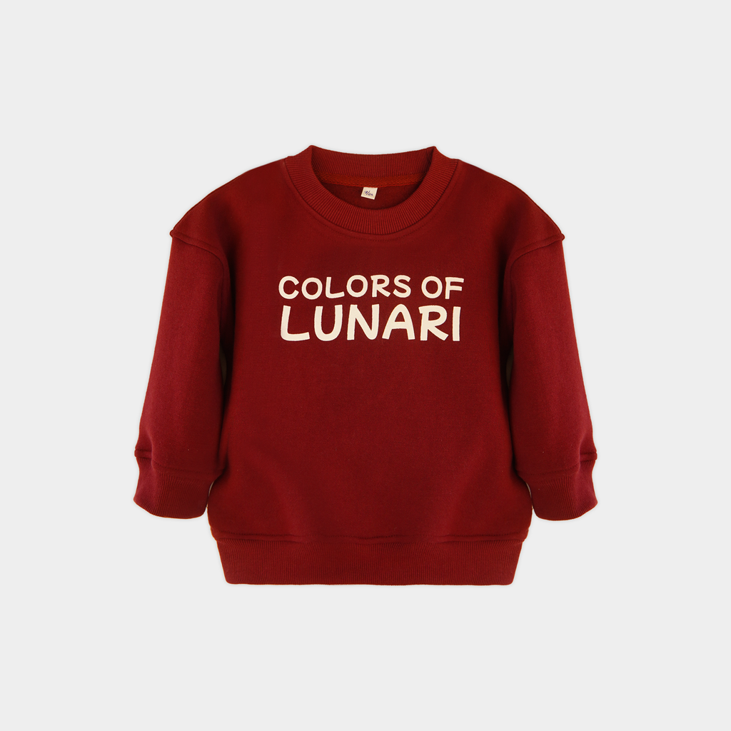 Maroon Unisex Fleece Sweatshirt & Trouser Set