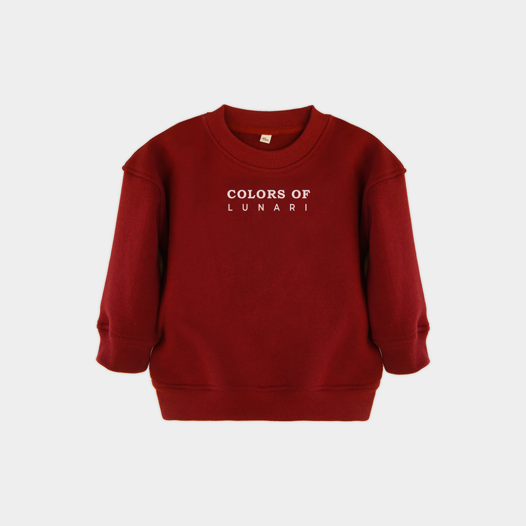 Maroon Unisex Fleece Sweatshirt & Trouser Set