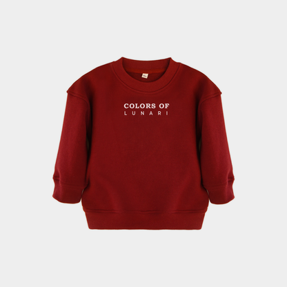 Maroon Unisex Fleece Sweatshirt & Trouser Set