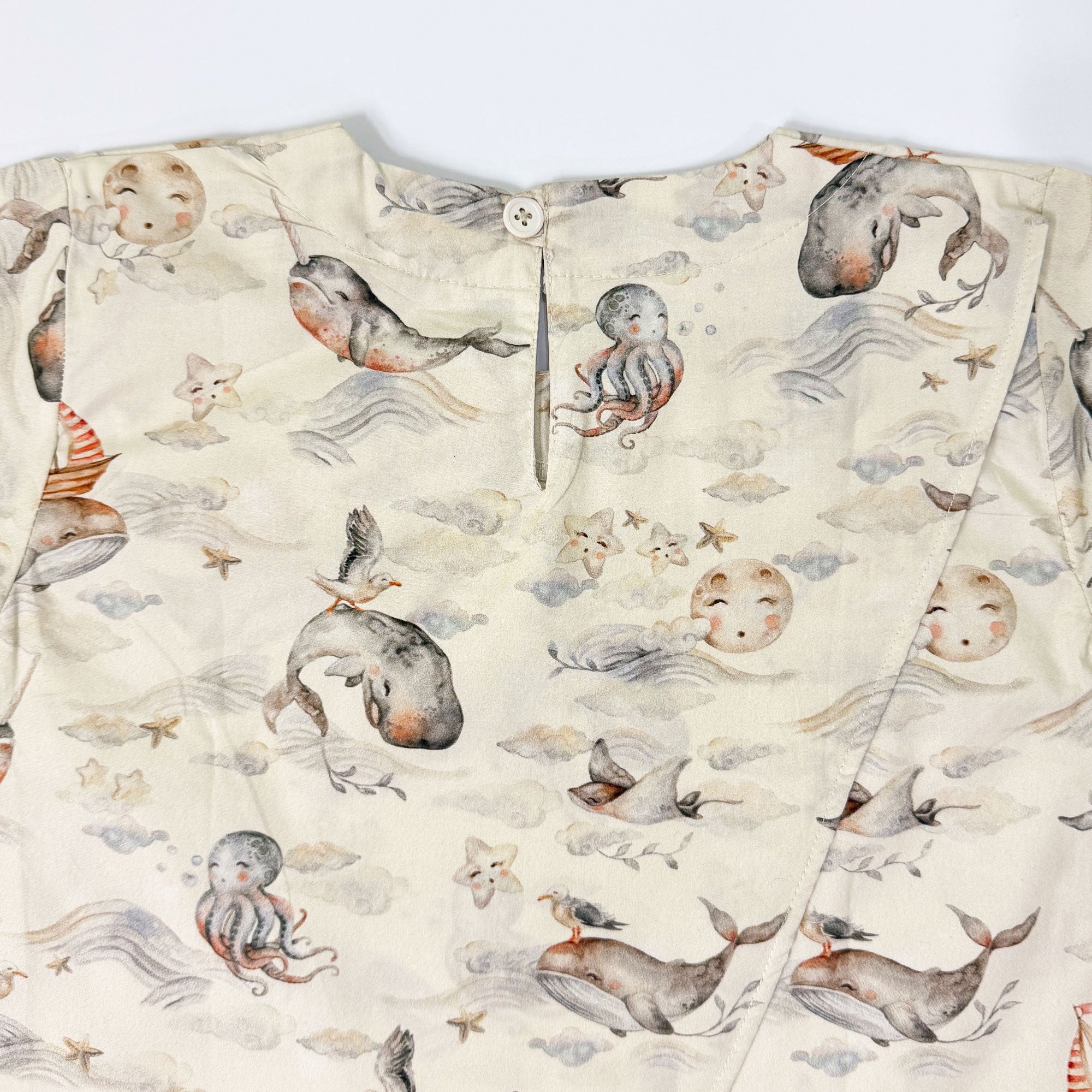Ocean Dream Overlap Top with Balloon Trouser