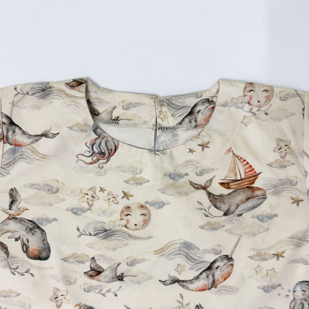 Ocean Dream Overlap Top with Balloon Trouser