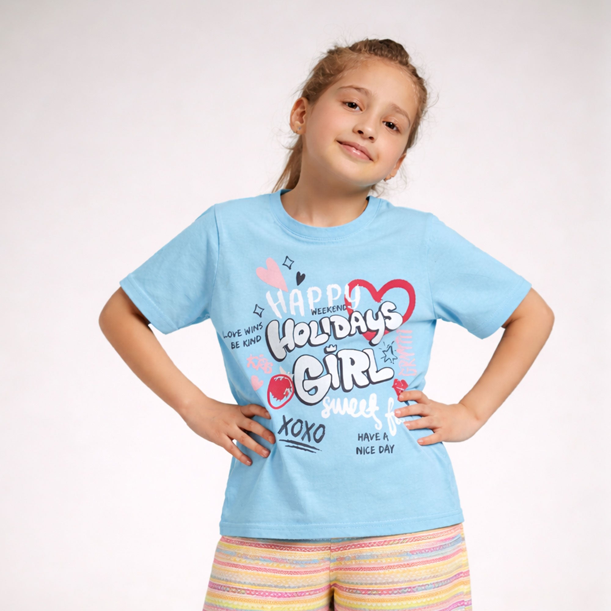 Happy Holidays Girl Graphic T-Shirt