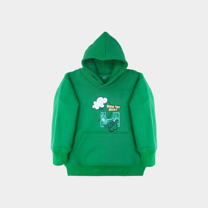 Own The Heart Green Hoodie Fleece Set