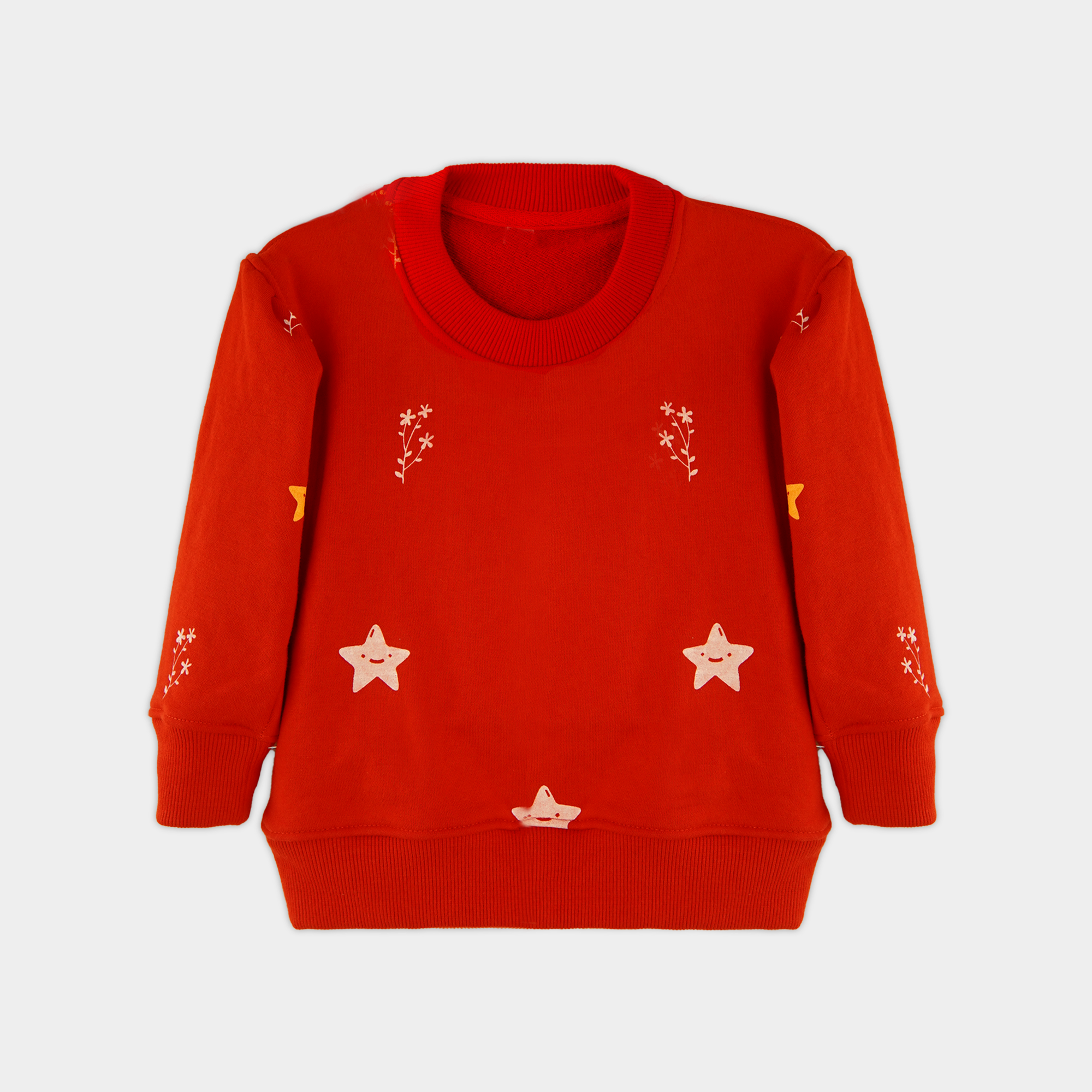 Red Terry Sweatshirt & Trouser Set – Kids