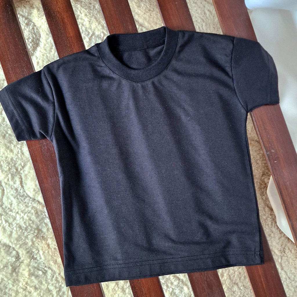 Black Tee with Printed Tapered Pants