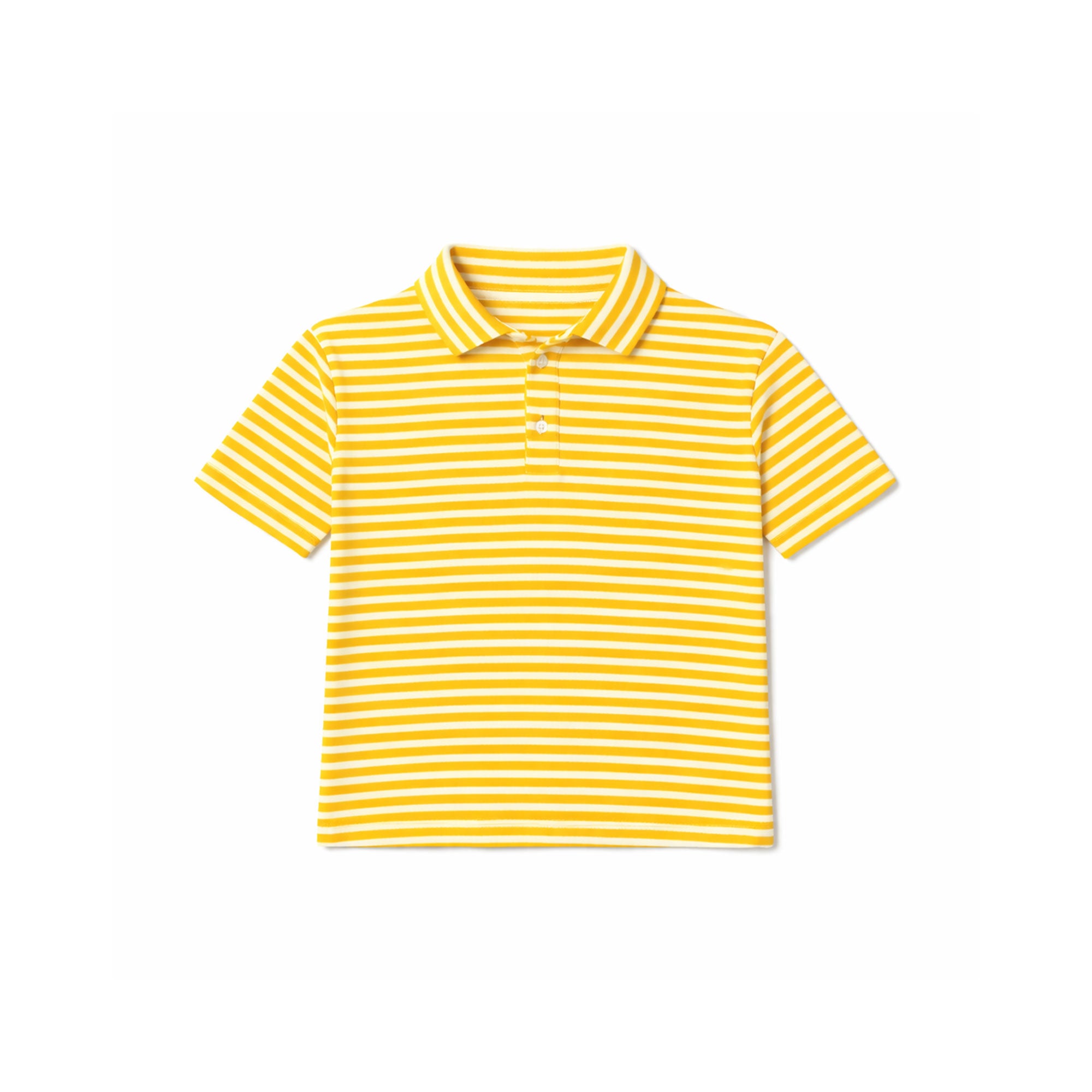 Yellow Stripe Polo Shirt – Cotton