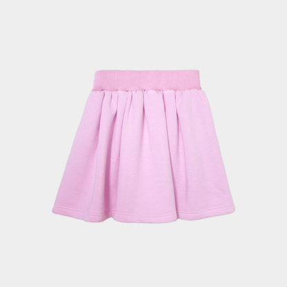 Soft Pink Floral Sweatshirt & Skirt Set