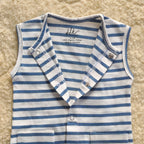 Classic Striped Sleeveless Romper - Cotton