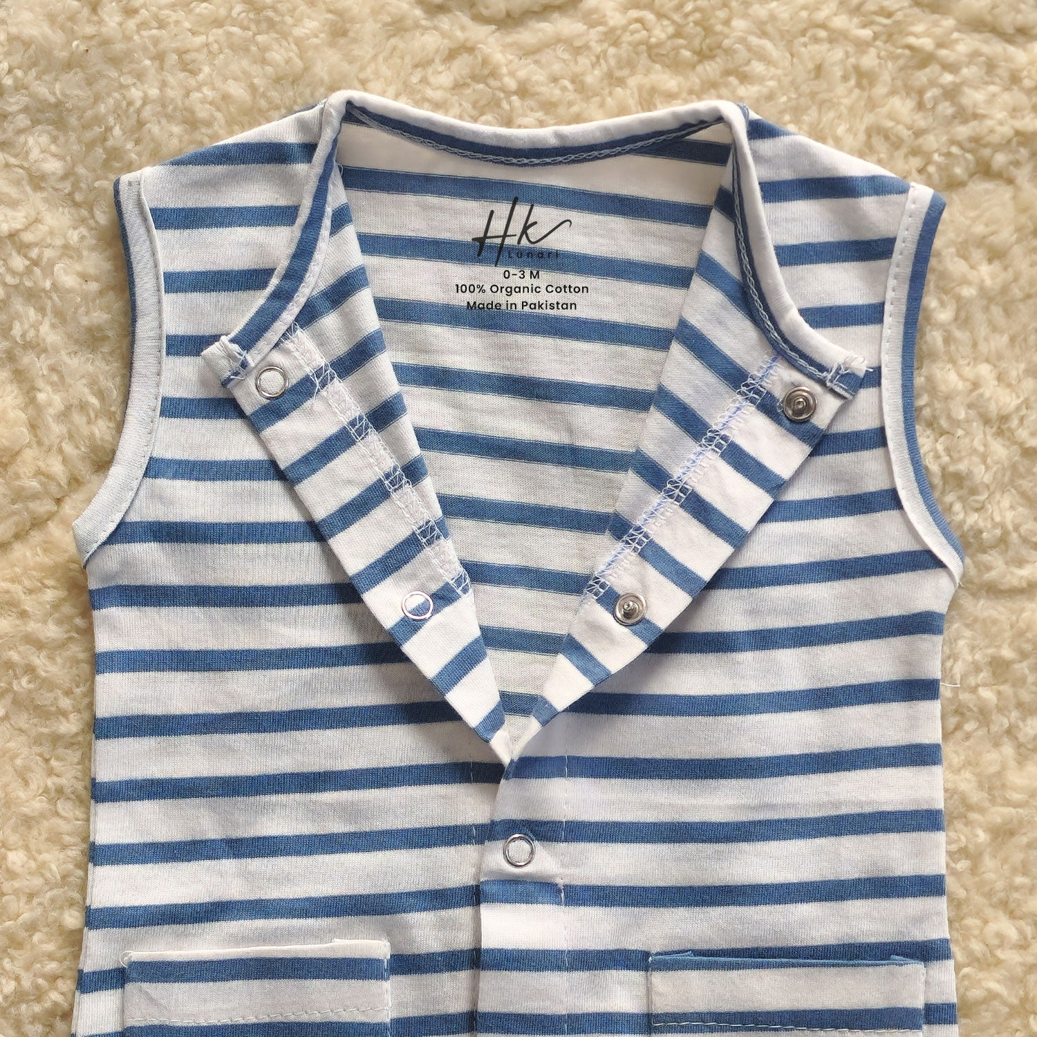 Classic Striped Sleeveless Romper - Cotton